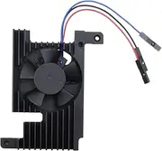 Waveshare Aluminum Alloy Cooling Fan Compatible with Raspberry Pi 4 Model B 1GB/2GB/4GB/8GB Dedicated All-in-One PWM Speed Adjustment with Fan Adapter V2
