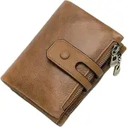 [SLEDEZ] Punk Wallet Men's Short Wallet Vintage Headskin Multi-Card Coin Purse(Colour 1)