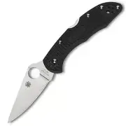Spyderco Delica 4 Lightweight Black FRN Flat Ground Plain Edge NUMBERED C11FPBK