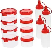 VINTORKY 12 Pack Mini Sauce Containers for Lunch Box Leakproof Sauce Pots for Travel Condiment Boxes Squeeze Bottles Set