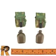 Cobra 75th Ranger - Canteens & Pouches x2 - 1/6 Scale - BBI - Action Figures