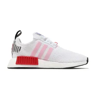 adidas 休閒鞋 NMD R1 襪套 運動 女鞋 愛迪達 經典款 舒適 球鞋 穿搭 白 粉 FZ3777