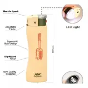 Giant out door refillable high impact soft touch lighter led torch & bottle