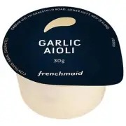 NEW Frenchmaid Garlic Aioli Sauce Individual Portions 30g 100 Pack Carton Bulk