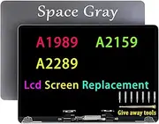 Screen Replacement Compatible with MacBook Pro A1989 A2159 A2289 Retina LCD Screen Display Assembly EMC 3358 3214 3301 3348 (Space Grey)