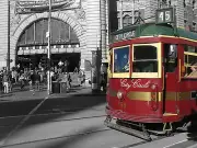 Two Melbourne Icons - Flinders St Station & City Circle Tram