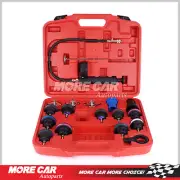 18 pcs Radiator Pump Pressure cooling Leak Tester Checker Kit For Motorcycle Car