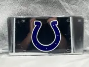 Indianapolis Colts NFL Silver Reflective Lasercut License Plate Wincraft