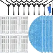 [EATBALE] V3 Replacement Parts Accessories for ILIFE ZACO V3/V3S/V5/V5S/V5S Pro/V5x, for Medion E32 SW/MD 18503 Robot Vacuum Cleaner, 4 x Mop Cloths, 6 x HEPA Filters, 8 x Side Brushes (18 Pcs)