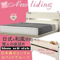 在飛比找momo購物網優惠-【HOME MALL-日式美學崁燈】雙人床頭片(雪松色)