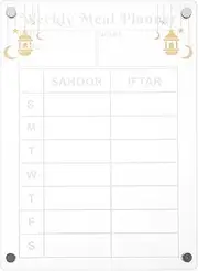 HOODANCOS Whiteboard Fridge Menu Board Dry Erase Meal Planner Fridge Memo Office Supply