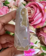 Flower Agate Tower - Dark Flower Agate Generator - 2.8" UNIQUE Flower Agate