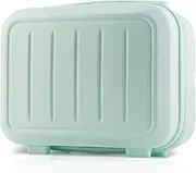 [HAHONIA] Travel Beauty Case Makeup Travel Case Hard case Material Hard Shell Cosmetic Organizer Bag with Elastic Band and Soft Handle Travel Bag for Toiletry Portable Mini ABS Carrying Suitcase, green