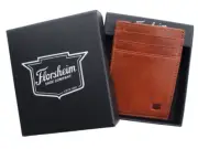 NWT - Florsheim SONNY Men's Front Pocket LEATHER Wallet - Cognac - FL6009-221