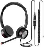 MKJ with Microphone Noise Cancelling Corded RJ9 Call Center Telephone for Office