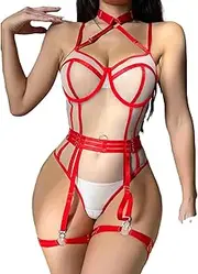 [JINZIJINYU] Women Lingerie Sexy Lace Babydoll Sexy Women Mesh Splicing Hot Girls Don'T Need To Take Off Their Bodysuits And Tights