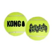 KONG Squeakair Fetch Ball Large Yellow Non Abrasive Perfect for Dogs