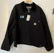 Carhartt Blanket Lined BLACK Jacket Mens RN 14806 w/BART Insignia NWT 3XL