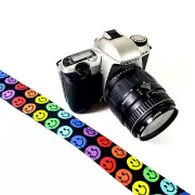 Smiley Face Camera Strap-Colorful Camera Strap -Double Padded Comfortable Camera