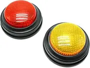 Buzzer with Sound and Light, Pack of 2 Learning Resources Buzzer for Children, Game Buzzer Buttons, Game Show Buzzer Toy, Answer Buzzer, for Classroom Activities, Family Games, Competition