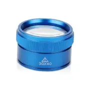 Jewelers Loupe Magnifier 30X Portable Magnifying Glasses Optics 30X40MM Blue