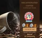 100 Pack Decaf Coffee Capsules - Nespresso Compatible, Decaffeinated Pods