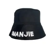 C73 Ladies Fisherman Hat Summer Bucket Hat Letter Embroidered Sun Hat Lattice Sun Hat Holiday Travel Hat on Both Sides