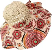 [Holibanna] Wide Brim Summer Sun Hat for Women UV Protection Beach Hat Stylish Sunshade for Outdoor Activities for Travel Camping Vacations Lightweight Design