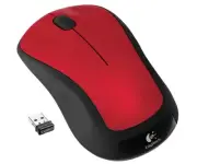 Logitech M310 USB Wireless Mouse - Laser - Flame Red - Scroll Wheel -3 Buttons