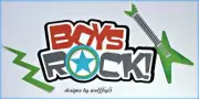 CRAFTECAFE WOLFFEY5 BOY ROCK TITLE paper piecing pre-made scrapbook page diecut