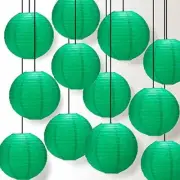 Quasimoon PaperLanternStore Decorative Paper Lanterns (12 Pack, 12-Inch, Gras...