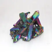 70g Natural Aura Colorful Titanium Quartz Crystal Cluster Spiritual Reiki Druzy