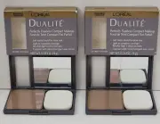 2 pk L'OREAL DUALITE Perfectly Flawless Compact Makeup 0.34 oz BEACH BEIGE