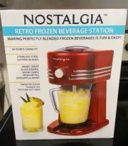 NEW Nostalgia Retro Frozen Drink Maker Snow Cone Slush Drinks Shaved Ice Machine