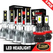 Combo White 6x LED Headlight Hi Low Beam Fog Light Bulbs For BMW 328i 2007-2016 (for: Smart)