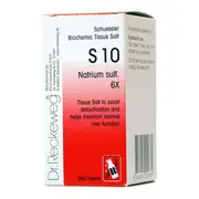 Dr. Reckeweg Schuessler BioChemic Tissue Salt S10 (Natrium sulph. 6X) 200t