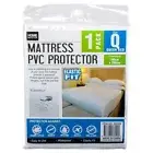 1x Queen Bed Mattress PVC Protector Cover Waterproof Fitted W/ Elastic 150x200cm