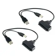 2PCS USB To Wire Hard Disk Cable External Hard Drive Adapter Adapter Cord
