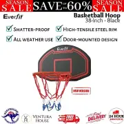 Everfit 38" Basketball Hoop Backboard Door Wall Mounted Kids Sports Net Ring Rim