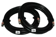 2x 5m RG6 Quad Shield F-Type Coax Cable Digital TV Foxtel Telstra Optus NBN