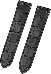 [DJDLFA] Genuine Leather watch strap For cartier Santos Santos 100 men and women leather Watchband 20mm 23mm