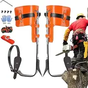 Tree Climbing Spikes, Tree Climbing Gear, Tree Climbing Spikes, Tree Climbing Gear With Adjustable Climbing Straps And Steel Core, Alloy Steel Climbing Spurs 350lbs Load CapacityWorking