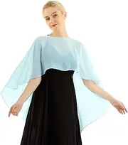 [Jhaoyu] Women's Soft Chiffon Shawl Wraps Shrug For Evening Dress Wedding Cape Bolero Flapper Cover Up