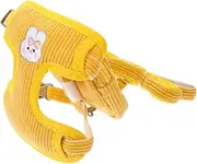 Medium Small Dog Backpack Pet Backpack with Leash Lightweight Comfortable Yellow m