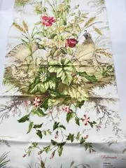 2 Scalamandre fabrics -EDWIN’S COVEY- Hand Printed Union Cloth -Multi On White