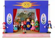 PUPPET THEATRE - 10 puppets, 6 stages, original handmade from CZECH REPUBLIC