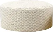 1.25 Inch Wide Cotton Webbing | Lightweight Straps for Arts and Crafts | 10 Yards Beige Black White