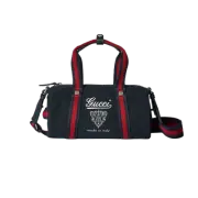Gucci Small Printed Canvas Duffle Bag Dark Blue