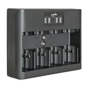 Jupio All-In-One USB Charger with LCD Screen For AA/AAA/C/D/9V Batteries