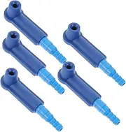 HEALLILY 5pcs Brake Fluid Tool Connector Electric Air Pump Oil Drain Tool Air Compressor Bleeder Adapter Auto Brake Joints Nozzle Adapters Brake Bleeding Hose Blue